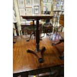 A 19th century mahogany circular pedestal table, stamped 'Gillows, Lancaster', on reeded column with