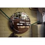 An Art Deco circular wall mirror, 50.5cm diameter.