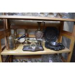 An interesting collection of brass, copper and other metalware, 19th century and later.