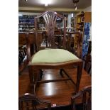 (THH) A set of ten late 19th century mahogany dining chairs, to include an elbow chair.