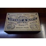 Advertising: an oversized box of 'Bryant & May's' safety matches, 31cm wide.
