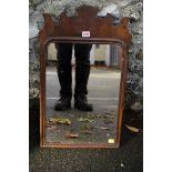 (THH) An old mahogany fretwork mirror.This lot can only be collected on Saturday 19th December (9-