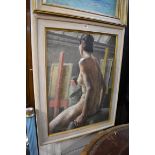 Marie Felicia Lievin-Bauwens, nude life study, oil on canvas, 60 x 44cm.