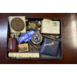 A mixed lot, to include: a World War II medal group; a Mauchlin Ware vesta case; and a 1951 Bank
