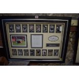 Rugby Union: a framed display of Gavin Hastings ephemera, the whole 57 x 77cm; together with a