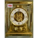 A Jaeger Le Coutre brass Atmos clock, circa 1960s, No.147310, 22cm high.