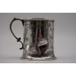 A Victorian silver Christening tankard, by Goldsmiths Alliance Ltd (Samuel Smily), London 1878, 8.