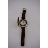 A vintage wrist compass on leather strap, 45mm, in box.