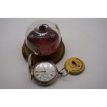 A Victorian silver hunter key wind pocket watch, by Joseph Hewitt, Chester 1874, 48mm, No. 3080,