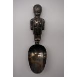 A silver novelty 'Royal Guards' child's spoon, by Arthur Johnson Smith, Birmingham 1927, 11cm