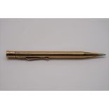 A Yard-O-Lead gold propelling pencil, hallmarked 375, 12cm, 22.7g gross weight.