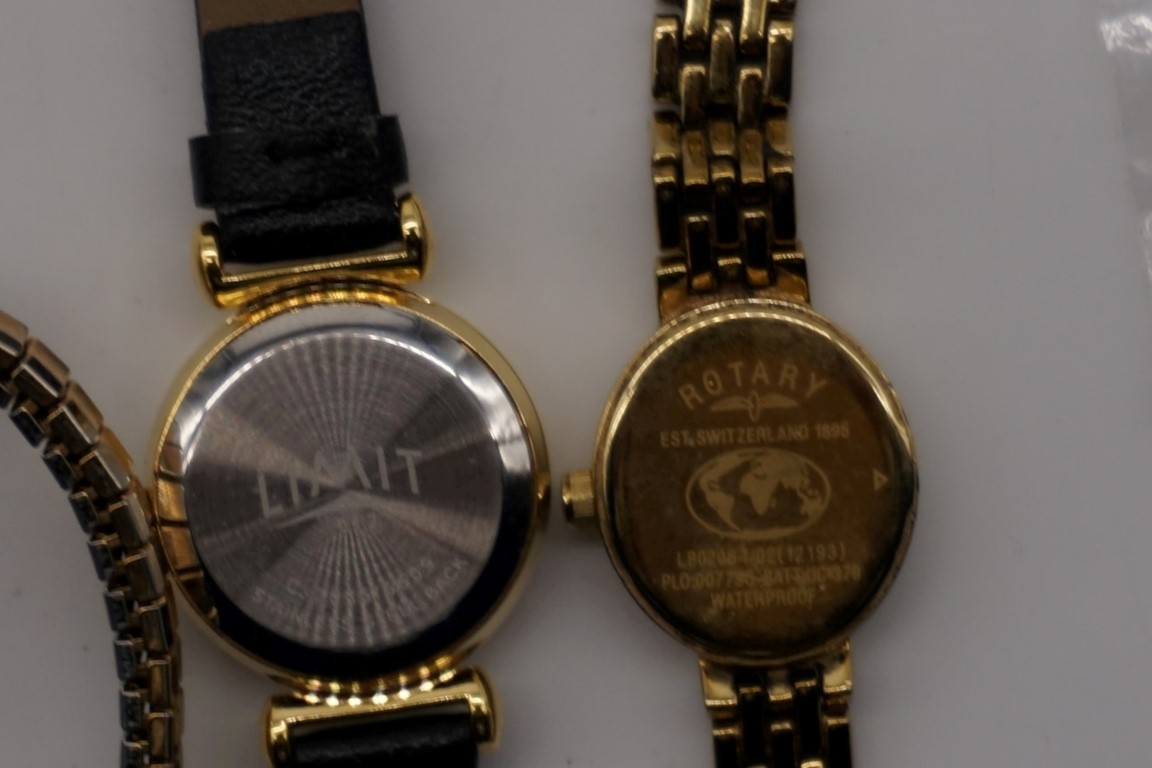 A vintage Mappin gold plated manual wind wristwatch, 33mm; together with three various ladies - Image 5 of 6