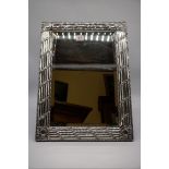 An impressive Edwardian silver framed easel mirror, by William Devenport, Birmingham 1907, 35.5 x