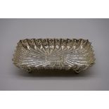 A Victorian silver fluted rectangular dish, by Fenton Brothers Ltd, Sheffield 1898, 23 x 15cm, 369g.