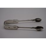 A pair of silver sugar tongs, by Chawner & Co, London 1874, 14.5cm, 53g.