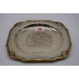 A silver Queen Elizabeth II Silver Jubilee salver, by Charles S Green & Co Ltd, Birmingham 1977,