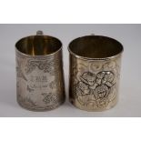 A Victorian silver Christening mug, by Holland, Son & Slater, London 1883, 7cm; together with a