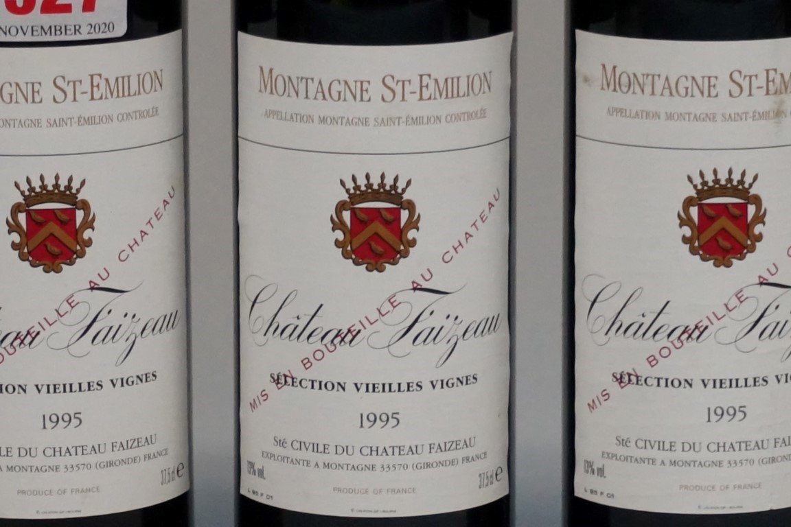 Six 37.5cl bottles of Chateau Faizeau Vielles Vignes, 1995, Montagne St Emilion. (6) - Image 2 of 3