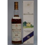 A 70cl bottle of The Macallan 18 year old 1976 vintage whisky, 43% abv, bottled in 1994, in original