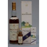 A 70cl bottle of The Macallan 18 year old 1975 vintage whisky, 43% abv, bottled in 1993, in original