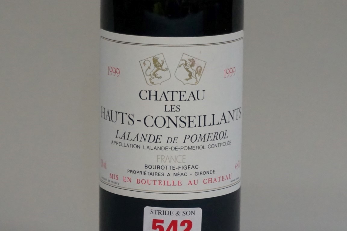 A 75cl bottle of Chateau Les Hauts-Conseillants, 1999, Lalande de Pomerol. - Image 2 of 3