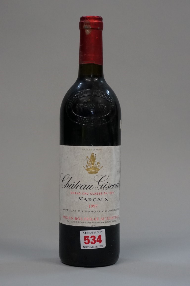 A 75cl bottle of Chateau Giscours, 1997, Margaux.