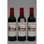 Three 37.5cl bottles of Chateau Picque Caillou, 2000, Pessac-Leognan. (3)