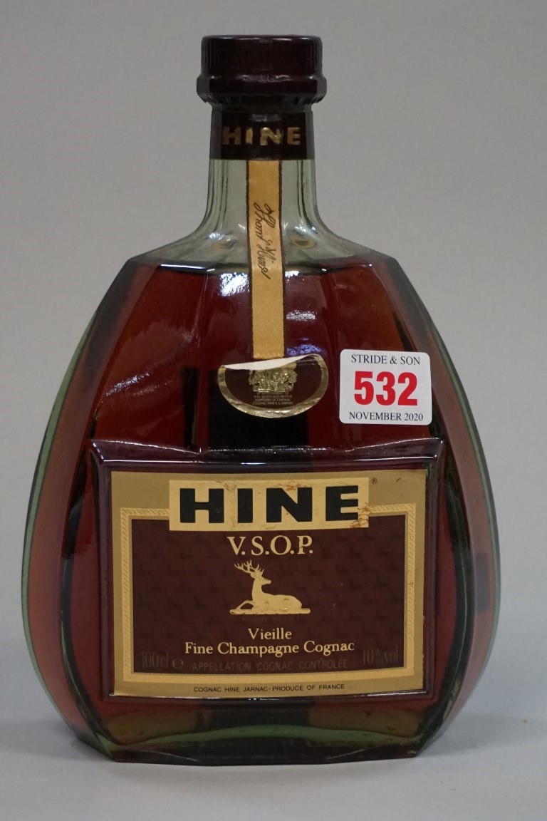 A 70cl bottle of Hine VSOP fine champagne cognac.