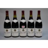 Five 75cl bottles of Gigondas Cuvee Beauchamps, 1985, Chateau Montmirail. (5)