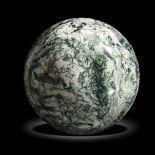 Interior Design/Minerals: A moss agate sphere, South Africa, 18cm diameter
