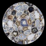 Interior Design/Tables: An agate veneered tabletop, 71cm diameter