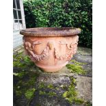 Garden urns/pots/planters: An exceptionally large composition stone planter, 2nd half 20th century,