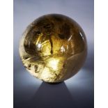 Interior Design/Minerals: An unusual smoky citrine sphere, 19cm diameter