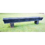 Trough/planter: A rare early Victorian cast iron trough, stamped Baker, Compton and dated 1842 on