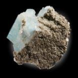 Interior Design/Minerals: An Aquamarine and muscovite freeform, 23cm high