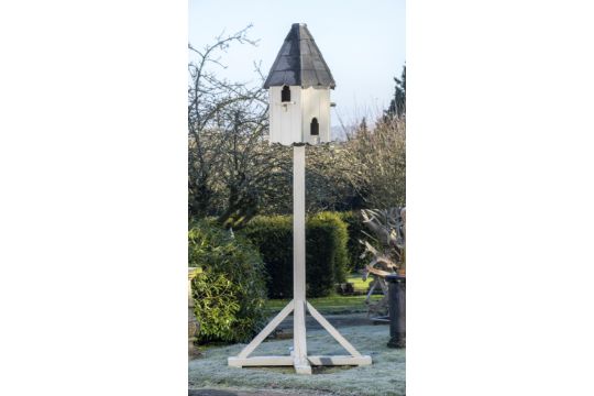 Dove cots: A painted wood and slate dove cot, modern, 400cm high