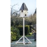 Dove cots: A painted wood and slate dove cot, modern, 400cm high