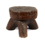 Collectibles: A primitive Welsh butchers block, probably Welsh, 19th century or earlier, 49cm wide