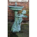 Fountains: A bronze fountain, last quarter 20th century, 99cm high Provenance: From a private garden