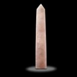 Mineral specimens: A pink quartz prism, Madagascar, 43cm