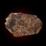 Meteorites: A Pallasite meteorite end slice, Sericho Fall, 8.5cm, 187g