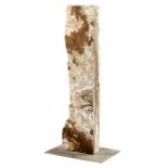 Fountain: An onyx fountain, together with stand reservoir and pump, 104cm high