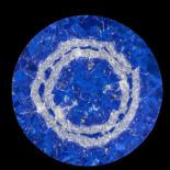 Table/Interior Design: A Madani quality lapis lazuli veneered tabletop, 82cm diameter