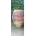 Greek planter/pot: A terracotta oil storage jar, Southern Mediterranean, 19th/20th century, 100cm