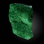 Interior design/minerals: A polished malachite, Zaire, 26cm