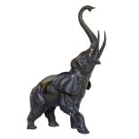 Garden statues/sculpture: Baby Elephant, Bronze, 70cm high by 51cm wide by 21cm deep