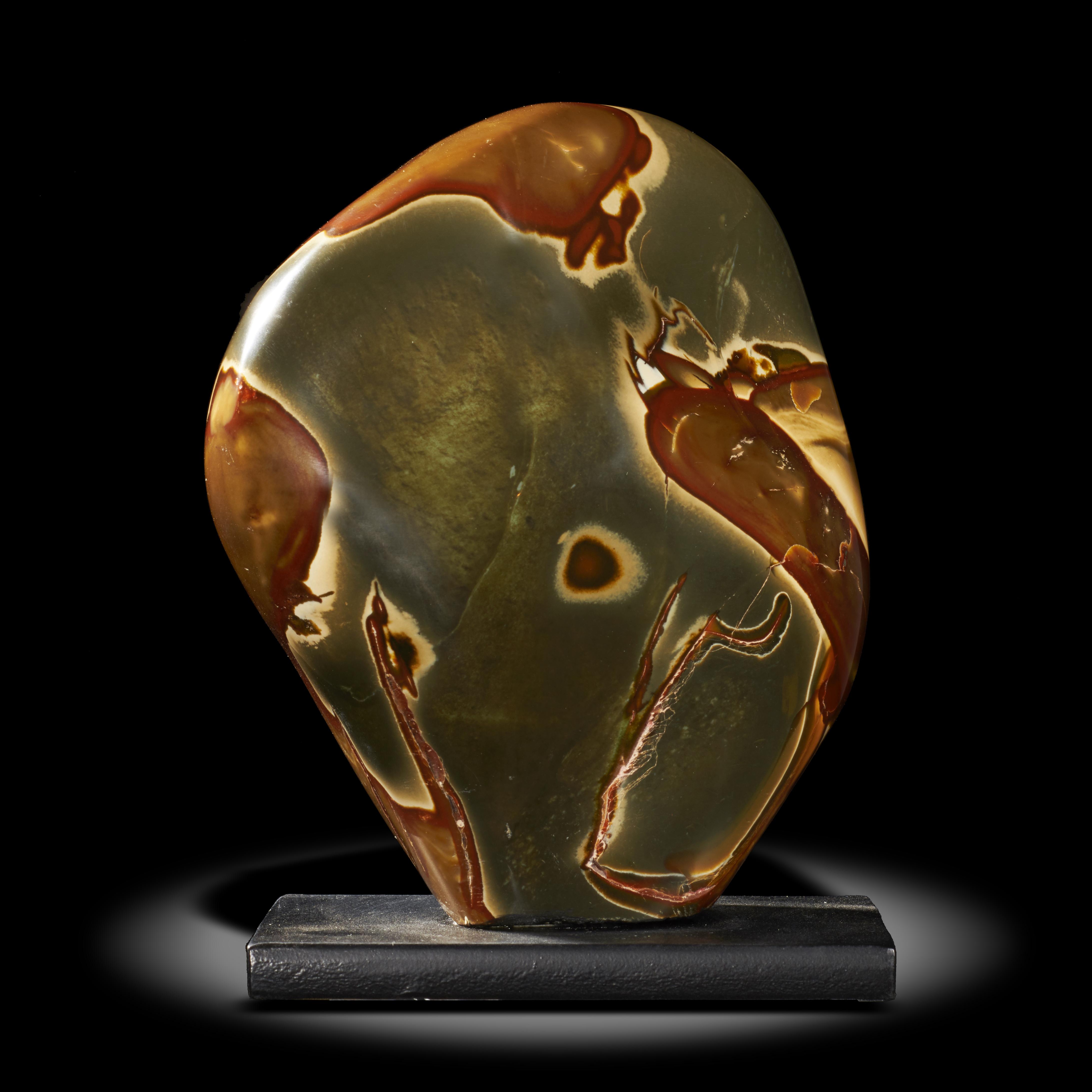 Interior design/minerals: A polychrome jasper freeform, Madagascar, 17cm high