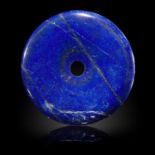 Interior design/minerals: An unusual lapis lazuli disc, 15cm diameter