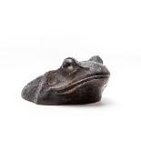 Water features: Frog head, Bronze resin, 16cm high by 35cm wide by 24.5cm deep