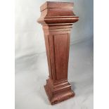 Pedestal/Interior Design: A simulated porphyry scagliola pedestal, 19th century, 124cm high